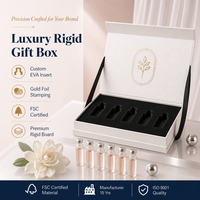 Boîte rigide personnalisée avec insert en EVA et plateau intérieur, boîte d'emballage à rabat pour pinceaux de maquillage et ensemble d'outils de beauté, boîtes cadeaux magnétiques