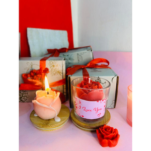 Valentine Day <b>Flower</b> Shape Scented Jar <b>Candle</b> Decorative <b>Candle</b> for Home Decor & Gifts Bulk Supply for Best Price - Product Image 1