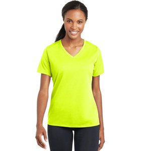 Camiseta holgada con cuello en V y logotipo de gimnasio para mujer 100% algodón - Product Image 4