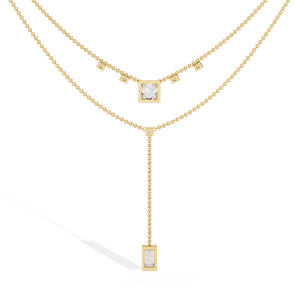 สร้อยคอทอง14K ประดับเพชรที่ปลูกในห้องปฏิบัติการสำหรับผู้หญิงเครื่องประดับชั้นดีสีขาวและสีโรสโกลด์ - Product Image 6