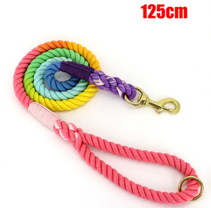 Colorful Ombre Rope Dog <b>Leash</b>, Cotton Rope <b>Leash</b>, Rainbow <b>Pet</b> <b>Leash</b>, Dog Walking Training Leads - Product Image 2