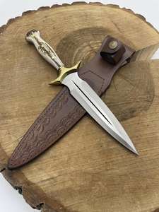 Couteau de boucher en acier Damas de qualité supérieure pour la découpe et le traitement, couteau Bowie, matériau massif, faible MOQ - Product Image 4