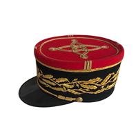 Casquette française Napoléon Shako Kepi Broderie à la main Or Classique Chapeau