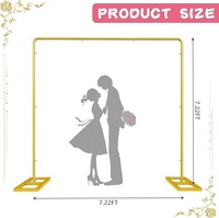 Support de fond en forme d'arche en métal détachable petites décorations de mariage portables pour la fête porte-fleurs cadre de cérémonie de mariage et d'anniversaire