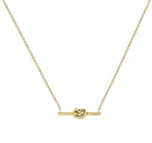 2025 personnalisé 925 argent Sterling amour noeud pendentif plaqué or collier multi plaqué unisexe Style classique cadeau d'anniversaire - Product Image 6