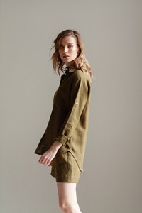 Camisón de algodón hasta la pantorrilla para mujer, con cuello en V, cintura elástica, transpirable y de secado rápido - Product Image 3
