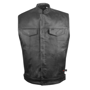 Chaleco de Motocicleta para Hombre de Cuero Genuino, Diseño Nuevo, a la Moda, Impermeable, Cortavientos, de Alta Calidad, Anti-UV y Transpirable - Product Image 3