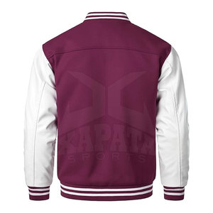 Dernier design, veste de baseball respirante à manches longues en laine/cuir de haute qualité avec col montant pour homme, hiver, fabriquée au Pakistan - Product Image 2
