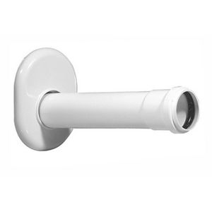 Groupe complet de fournitures de bain avec rosace excentrique et tige blanche - Product Image 1