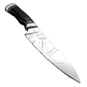 Handmade D2 Steel Blade Kitchen Knife with Ergonomic Leather Sheath Custom Culinary Expert Gift for Professional Chefs - Product Image 2