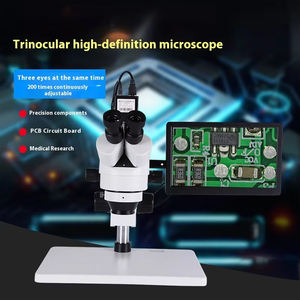 <span class=keywords><strong>Microscope</strong></span> stéréoscopique numérique trinoculaire industriel pour la réparation de cartes de circuits imprimés (PCB) et d'ordinateurs portables, emballage en boîte métallique - Product Image 4