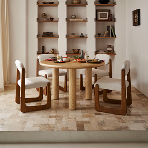 Silla de Comedor Moderna Tapizada en Tela con Patas de Madera Únicas, Silla Cómoda para Uso Doméstico y Comercial - Product Image 6