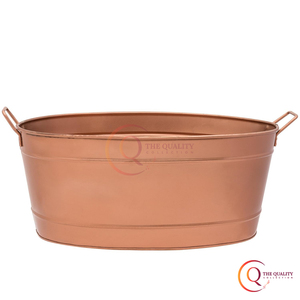 Élégant grand bac à bière plaqué cuivre grande taille avec poignées parfait pour la décoration de bar de mariage et la distribution de boissons au vin - Product Image 2