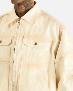 Custom Vintage Style Pure Cotton Canvas <b>Jacket</b> for <b>Men</b> Loose Fit Size Winter <b>Work</b> Wear Embroidery Spring Vintage Worker Denim - Product Image 4