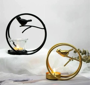 American Style Candle Stand Bird Iron <b>Tea</b> <b>Light</b> Candle Holder European Home Decoration for Wedding & Valentine's Day - Product Image 1