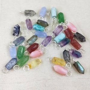 Pendentif en pierre mixte plaqué argent sur laiton, vente chaude, 15 à 35 mm, prix de gros et MANGALMAY CORPORATION - Product Image 4