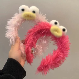 HB016E nouveau automne mignon en peluche bandeau coloré drôle Spa bandeau Logo personnalisé mignon à longues oreilles chien bandeau facial pour les filles - Product Image 3