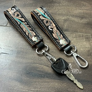 Llavero de Cuero Vacuno Hecho a Mano al por Mayor, el Mejor Recuerdo, Regalo Personalizado, Amuletos para Bolsos, Llaveros de Diseño Moderno, Pulsera para Unisex - Product Image 1