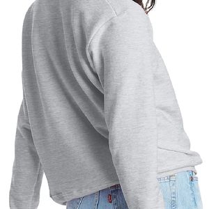 Sudadera de moda para mujer, diseñada con material de lana suave de diseño moderno de longitud recortada y estampados vibrantes para usar a la moda - Product Image 3