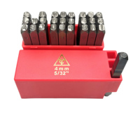 Jeu de poinçons à lettres en acier 4 mm (5/32 pouces) A-Z, 27 pièces, Cr-V 6150 HRC 58-62, pointe trempée pour marquage de pièces, OEM/ODM Taïwan