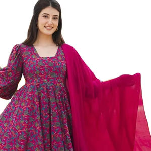 ชุดเดรสดีไซน์เนอร์สไตล์ลำลองแบบอินเดีย ผ้าโมดอล วิสโคส เรยอน ตัดเย็บกึ่งสำเร็จรูป ให้ลุคหรูหรา - Product Image 1