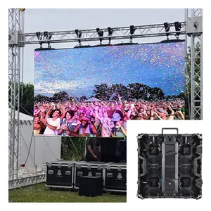 Panel dinding LED Video 4k P3.91 500x500mm, latar belakang sewa panggung konser 3.91mm layar tampilan LED Pantalla