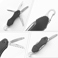 Outil multifonction 6 en 1, couteau pliant EDC, tournevis, porte-clés, outil de camping pour le camping en plein air, la randonnée et l'utilisation à domicile