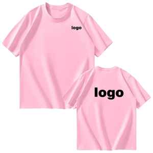 Fabricación directa de alta calidad 100% algodón Casual manga corta de talla grande camisetas de hombre transpirable bordado impreso Jersey - Product Image 2