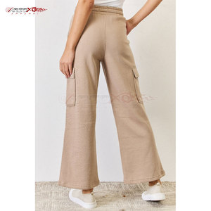 กางเกงวอร์มทรงบานสำหรับผู้หญิง ผ้าแคนวาสระบายอากาศ คุณภาพสูง เหมาะสำหรับฤดูใบไม้ผลิ ทรงเข้ารูปสไตล์คนเมือง วัสดุสวมใส่สบาย สไตล์ลำลอง - Product Image 4