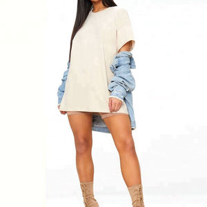 เสื้อยืดสตรีทแวร์คอวีทรงหลวมสำหรับผู้หญิงใส่ในฤดูร้อนเสื้อยืดผ้าคอตตอนเนื้อนุ่มระบายอากาศได้ดีสีพื้น - Product Image 2