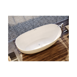Bañera acrílica de hidroterapia de mármol para 2 personas de lujo, masaje de hidromasaje, baño moderno que incluye escurridor - Product Image 1