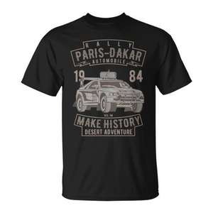 T-shirt Rallye Paris Dakar Automobile 1984 Aventure dans le désert : faites de l'histoire - Product Image 1