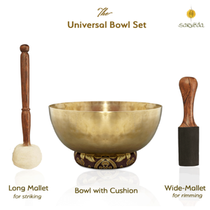Bol chantant fait à la main pleine lune bol chantant avec percuteur en bois pour méditation Yoga thérapies de guérison sonore bol de couleur dorée - Product Image 2