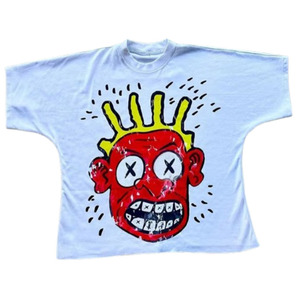 Camiseta de corte regular personalizada para hombre al por mayor 100% algodón de peso pesado transpirable recortada corta sólida cuello redondo Serigrafía - Product Image 1