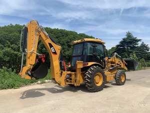 Chargeuse CAT 420F d'occasion à prix de gros, prix original, bon état, roues Caterpillar, chargeuse-pelleteuse d'occasion - Product Image 3