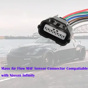 Conector de sensor MAF de flujo de aire masivo compatible con Nissan Infinity 2003-2014 22680-7S000 22680-CA000