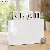 Bingkai Foto MDF Sublimasi Persegi Panjang Bersertifikat REACH EN71 150x180mm Tebal 5mm untuk Wisuda, Logo Kustom, Heat Press MDFSUB