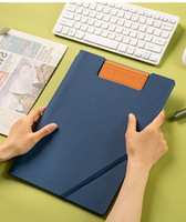 Porte-documents A4 en cuir PU 2026 personnalisable avec logo, clip magnétique et motif, pour fournitures de bureau et scolaires – Vente en gros