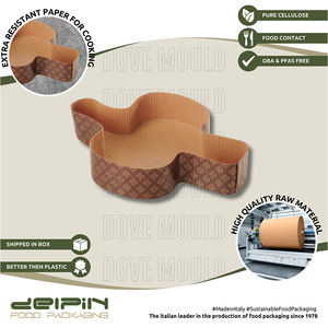 Moldes para hornear en forma de paloma personalizables hechos en Italia, Celulosa pura, antiadherente, aptos para microondas y horno - Product Image 3