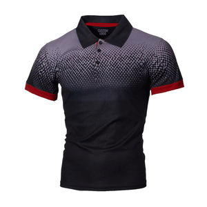 Camisetas de polo deportivas informales para hombre OEM al por mayor, camisetas de golf de algodón de talla grande con bordado de manga corta estampado de punto - Product Image 5