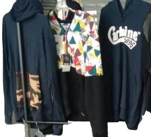 Nouveau design AOP sweat à capuche 100% coton mélangé tissu imprimé broderie découpée et cousue Logo personnalisé broderie sweat à capuche pour hommes - Product Image 1