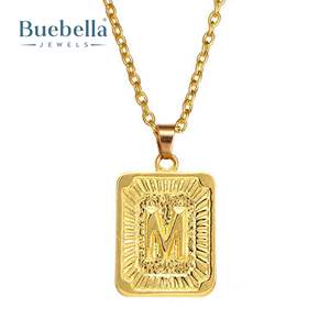 Hot Selling 925 Silver 18K Gold Plated <b>Initial</b> Medallion Letter Pendant <b>Necklace</b> with Moissanite Hip Hop Style for Women - Product Image 1