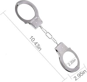 กุญแจมือโลหะแบบหนักสำหรับขายส่ง พร้อมกุญแจ สไตล์สแตนเลส ใช้ซ้ำได้ พร้อมตัวล็อค สำหรับรัดข้อมือ จำหน่ายจำนวนมาก - Product Image 3