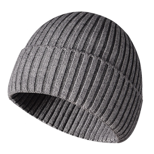 Nuevo gorro de punto plano personalizado de alta calidad, gorro cálido de invierno 100%, gorro acrílico para hombres y mujeres, gorro para ropa informal Unisex - Product Image 6
