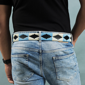 Ceinture en cuir polo multicolores personnalisable pour cavaliers, cousue à la main avec boucle dorée, accessoire de sport - Product Image 3