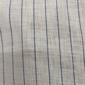 Tela de rayas de algodón de lino de primera calidad para camisas de 58 pulgadas de ancho, suave y transpirable para prendas de hombre y mujer - Product Image 1