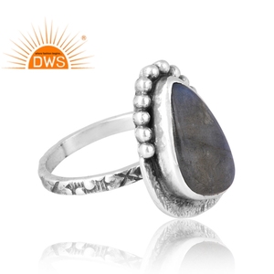 Latest Selling 925 Sterling Silver Natural <b>Labradorite</b> Gemstone <b>Ring</b> Custom Jewelry Manufacturer - Product Image 4