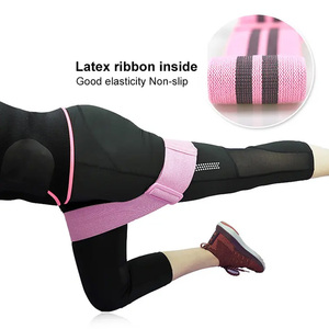 MESS SPORTS Vente en gros Bande de résistance réglable pour les hanches et les fessiers, douce, antidérapante, à motif personnalisé imprimé, pour yoga, étirements et fitness - Product Image 4