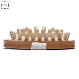 Brosse à cuir chevelu brosse à shampoing imprimante personnalisée Silicone souple grand massage en bois masseur de cuir chevelu - Product Image 6