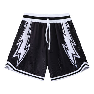 Top Tendance Hommes High Street Style Basketball Shorts Jogger Meilleure Qualité Vintage Brodé Polyester Maille Tissu Vêtements De Sport - Product Image 1